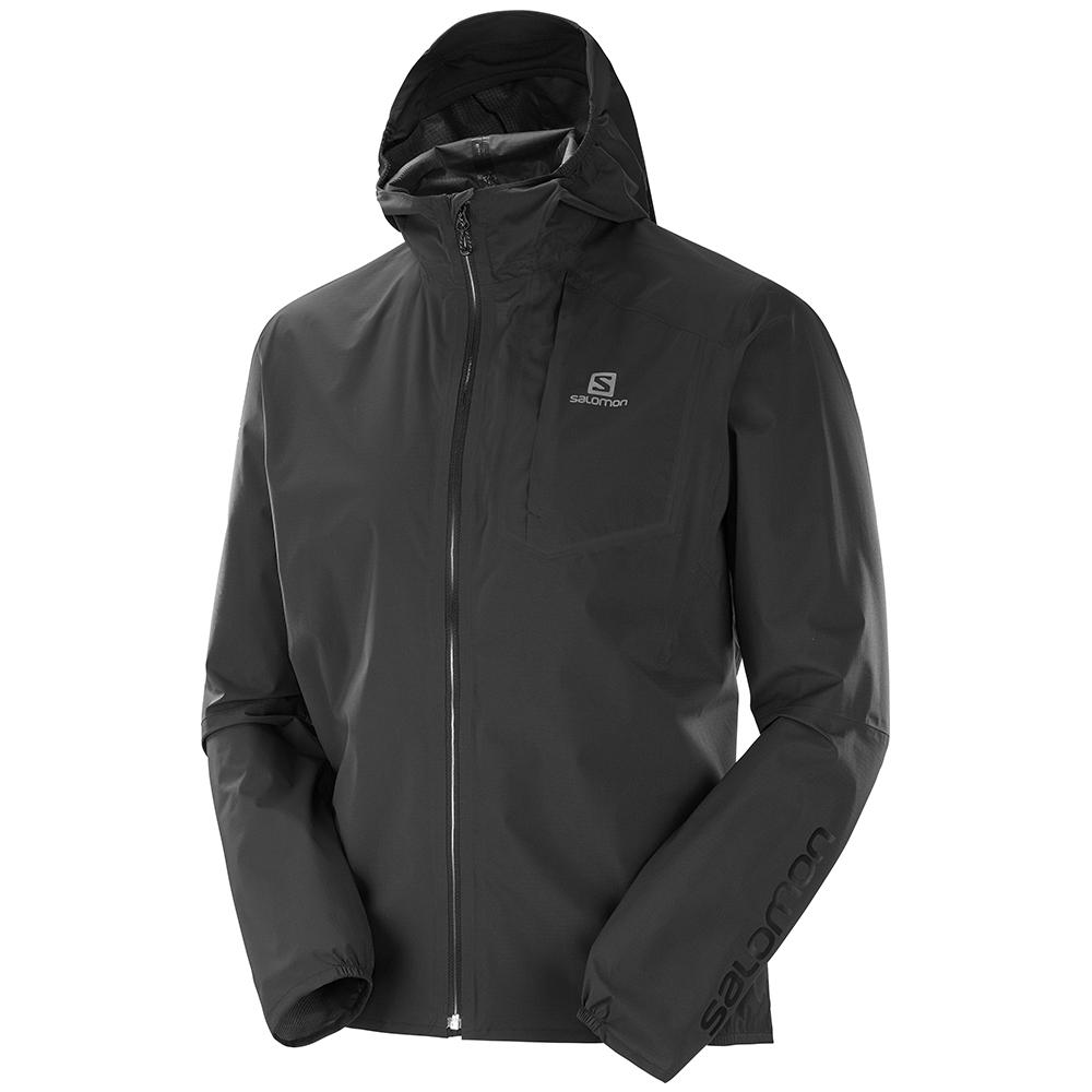 Salomon Singapore Mens Jackets - BONATTI PRO WP JKT M Black | 89736-AEJZ